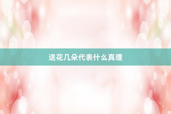 送花几朵代表什么真理